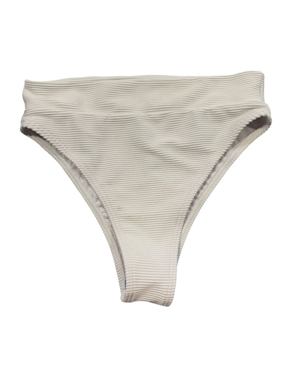 NWT Billabong Womens High-Waisted Ribbed White Bikini Bottoms Small